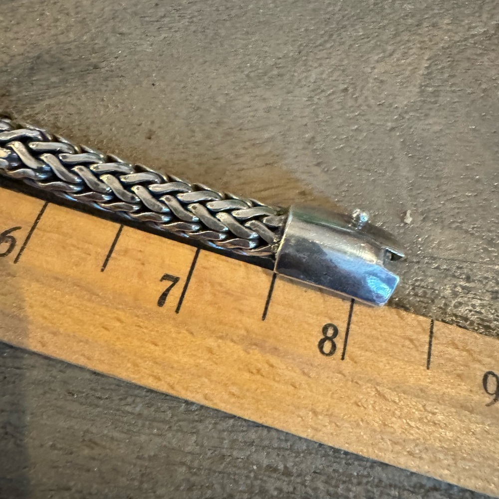 Artisan Handmade Sterling Silver Braided Bracelet 72.7g - Picture 10 of 10